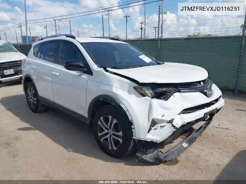 JTMZFREVXJD116251 2018 Toyota Rav4 Le