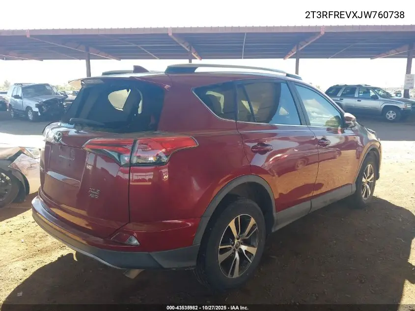 2T3RFREVXJW760738 2018 Toyota Rav4 Xle