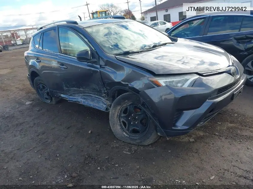 JTMBFREV8JJ729942 2018 Toyota Rav4 Le