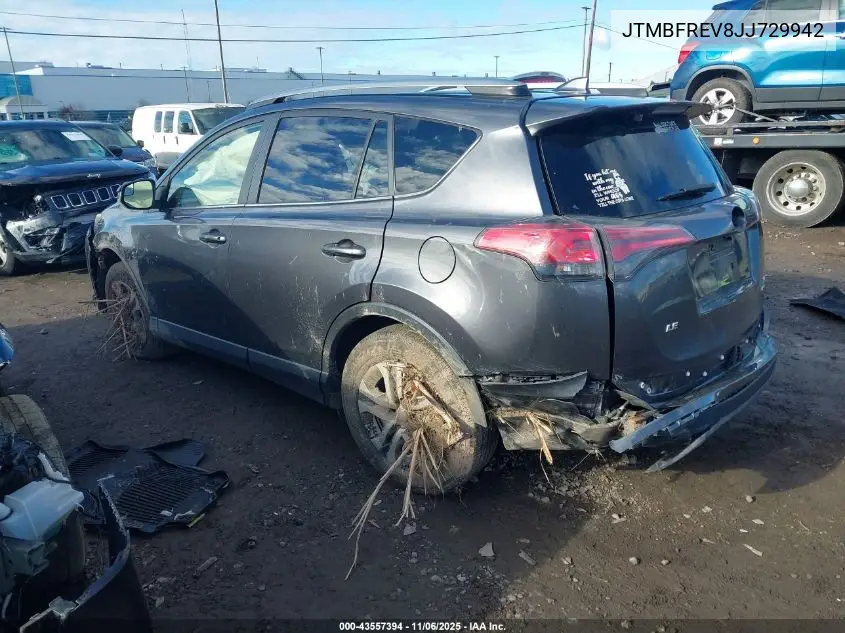 JTMBFREV8JJ729942 2018 Toyota Rav4 Le