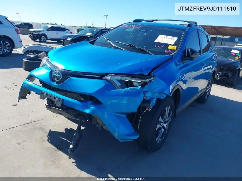 JTMZFREV9JD111610 2018 Toyota Rav4 Le