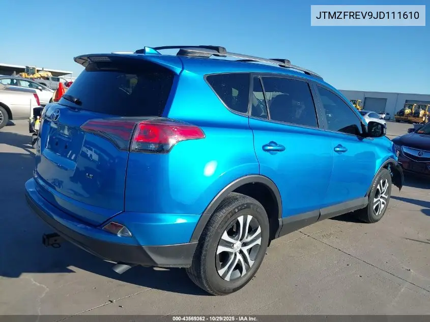 JTMZFREV9JD111610 2018 Toyota Rav4 Le