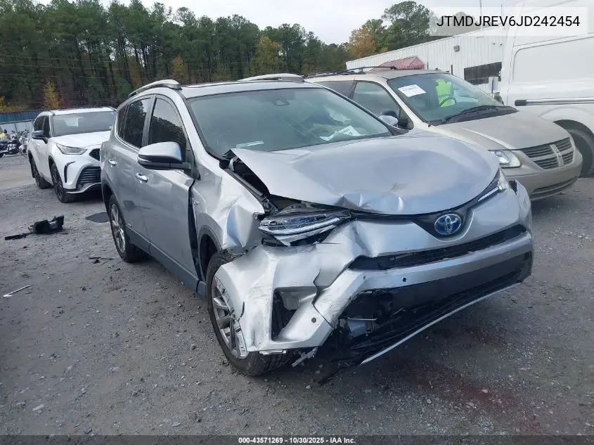 JTMDJREV6JD242454 2018 Toyota Rav4 Hybrid Limited
