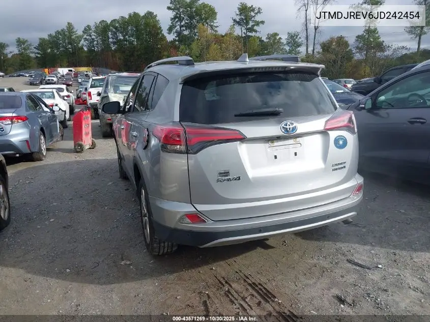 JTMDJREV6JD242454 2018 Toyota Rav4 Hybrid Limited