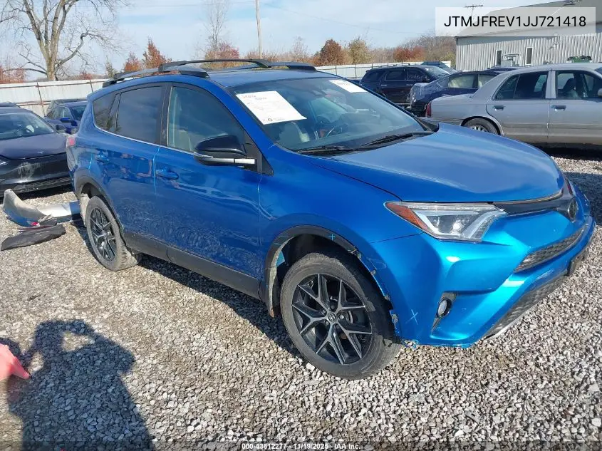 JTMJFREV1JJ721418 2018 Toyota Rav4 Se