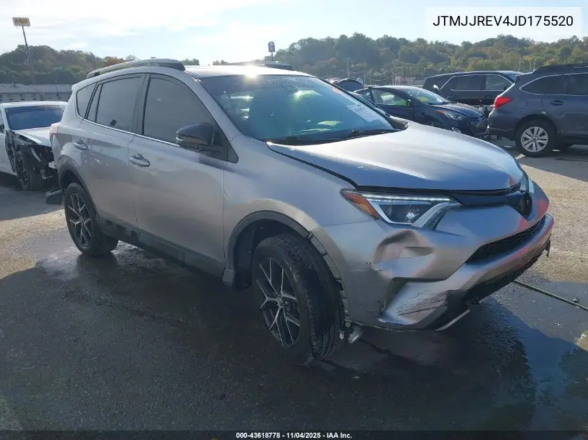 JTMJJREV4JD175520 2018 Toyota Rav4 Hybrid Se