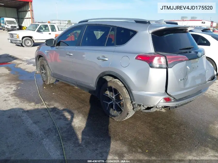 JTMJJREV4JD175520 2018 Toyota Rav4 Hybrid Se