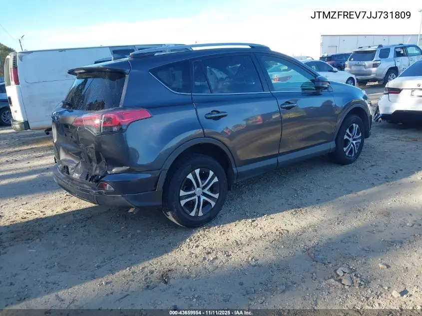 JTMZFREV7JJ731809 2018 Toyota Rav4 Le