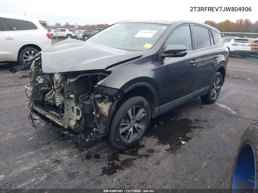 2T3RFREV7JW804906 2018 Toyota Rav4 Xle