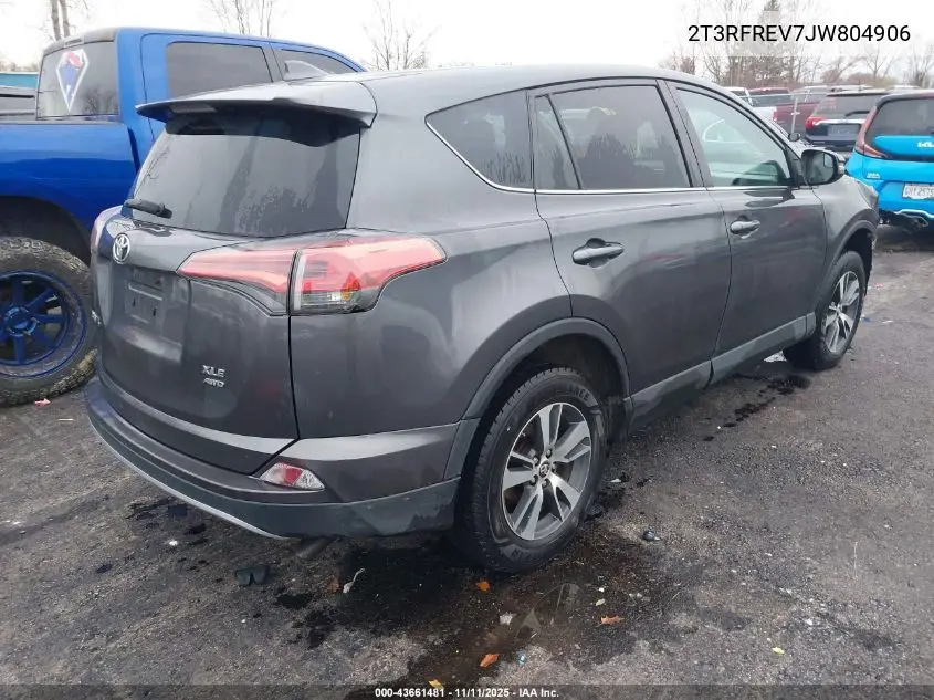 2T3RFREV7JW804906 2018 Toyota Rav4 Xle