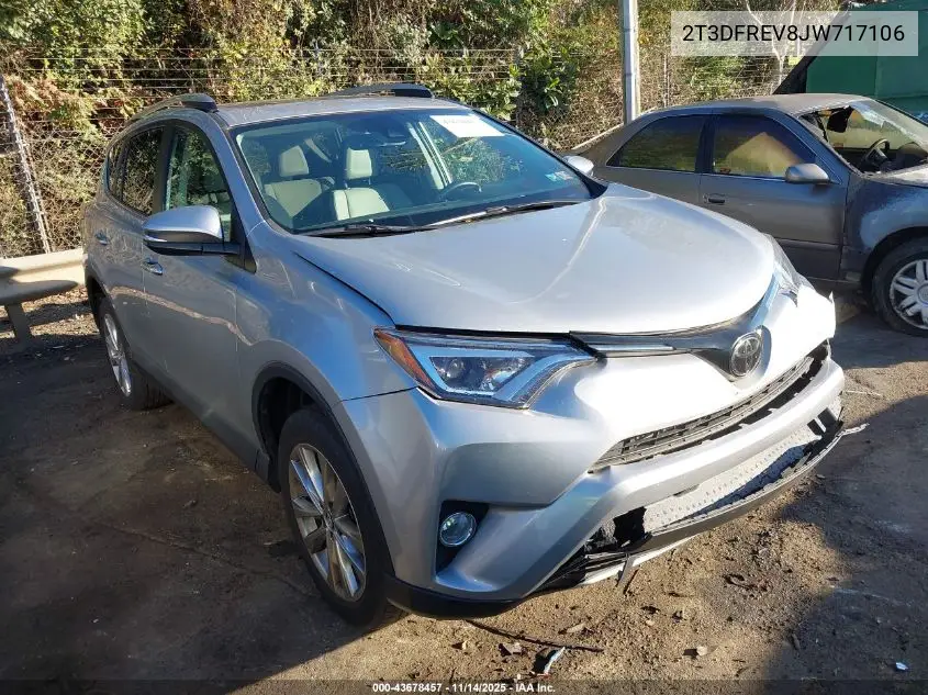 2T3DFREV8JW717106 2018 Toyota Rav4 Limited