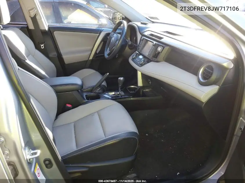 2T3DFREV8JW717106 2018 Toyota Rav4 Limited