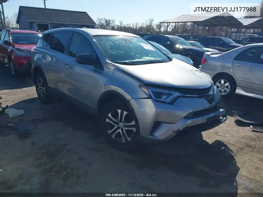JTMZFREV1JJ177988 2018 Toyota Rav4 Le