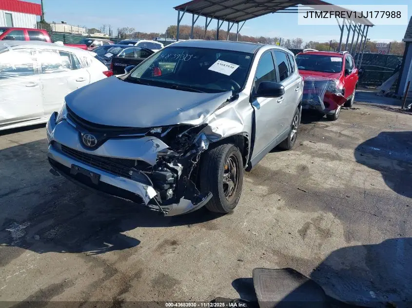 JTMZFREV1JJ177988 2018 Toyota Rav4 Le
