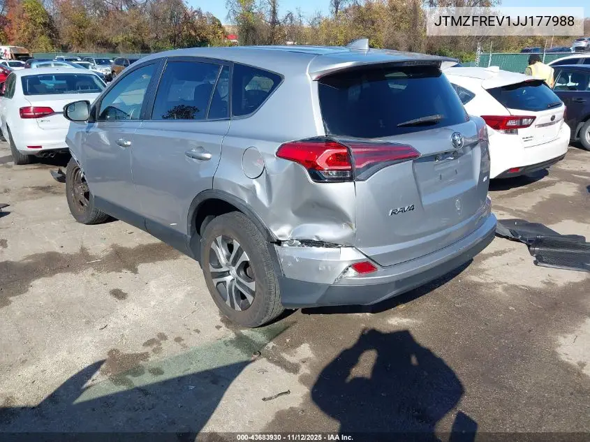 JTMZFREV1JJ177988 2018 Toyota Rav4 Le