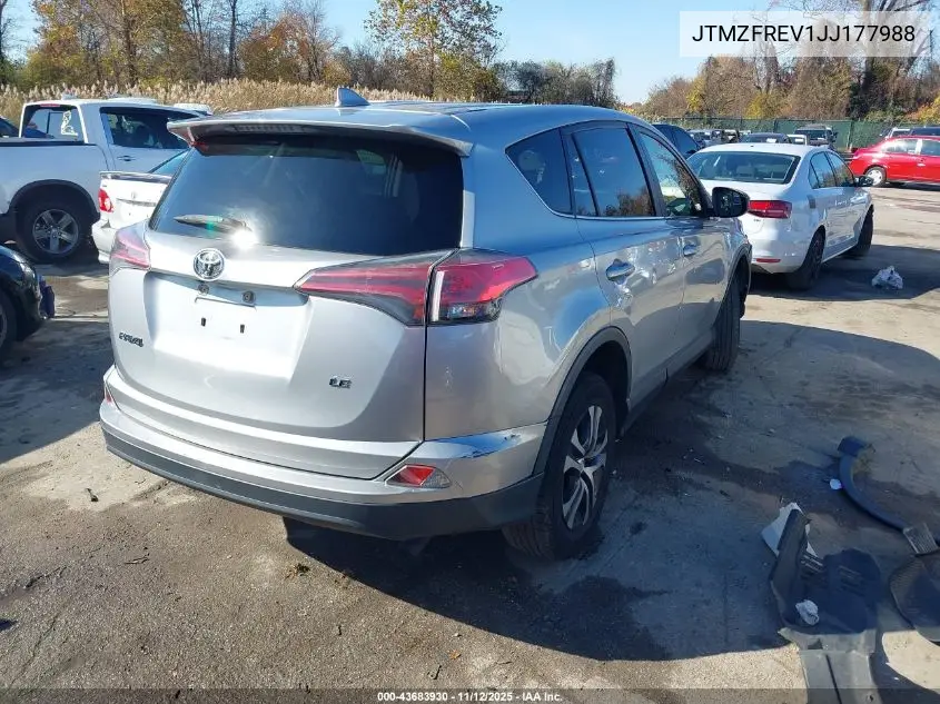 JTMZFREV1JJ177988 2018 Toyota Rav4 Le