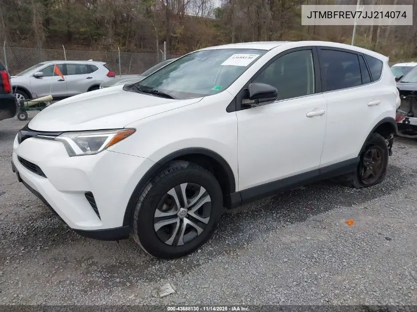 JTMBFREV7JJ214074 2018 Toyota Rav4 Le