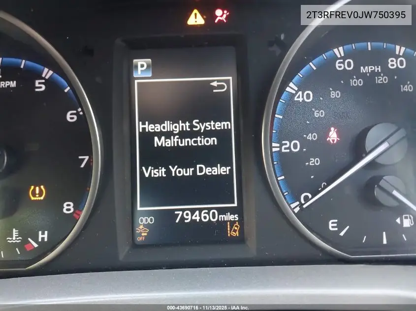 2T3RFREV0JW750395 2018 Toyota Rav4 Xle