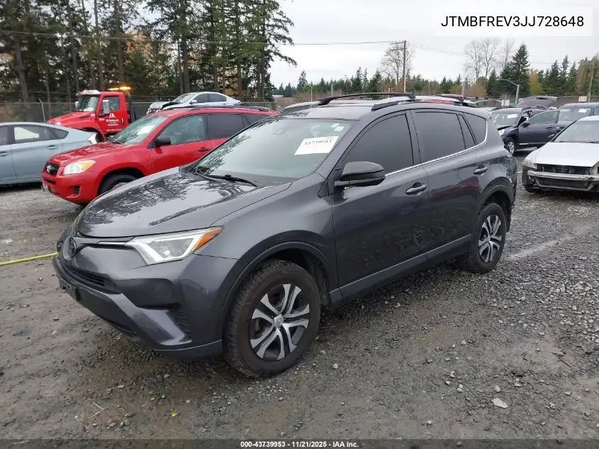 JTMBFREV3JJ728648 2018 Toyota Rav4 Le