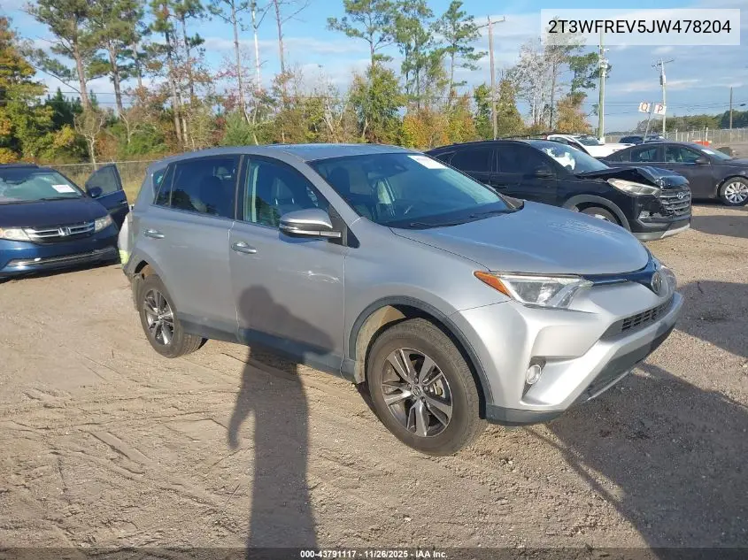2T3WFREV5JW478204 2018 Toyota Rav4 Xle