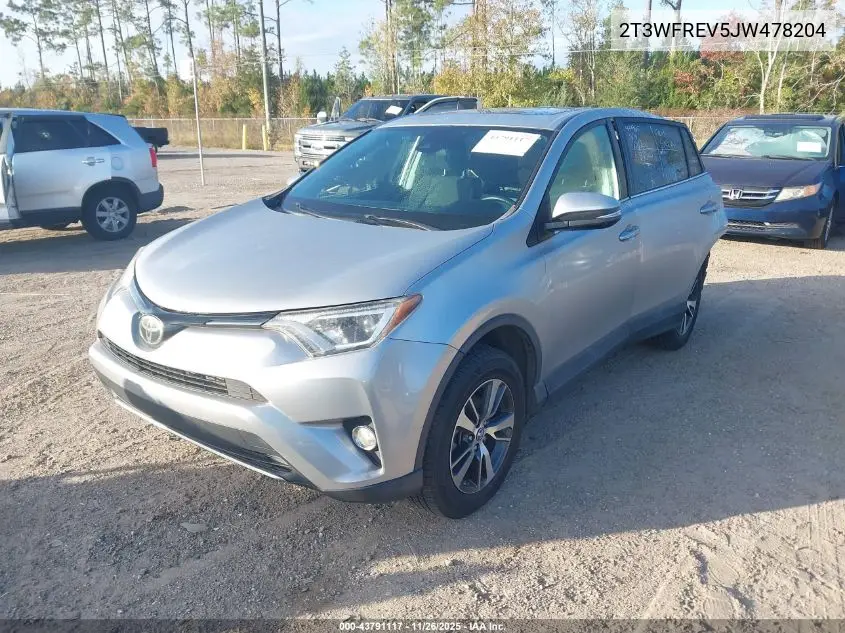 2T3WFREV5JW478204 2018 Toyota Rav4 Xle