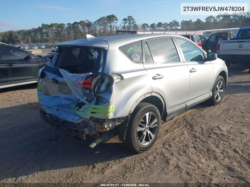 2T3WFREV5JW478204 2018 Toyota Rav4 Xle