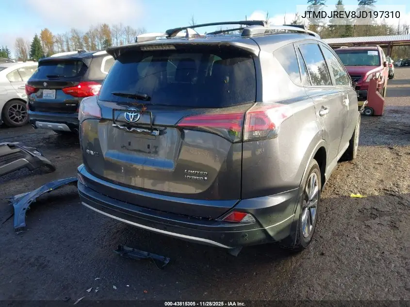 JTMDJREV8JD197310 2018 Toyota Rav4 Hybrid Limited