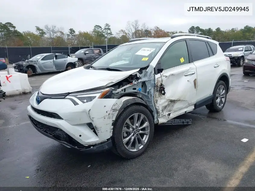 JTMDJREV5JD249945 2018 Toyota Rav4 Hybrid Limited