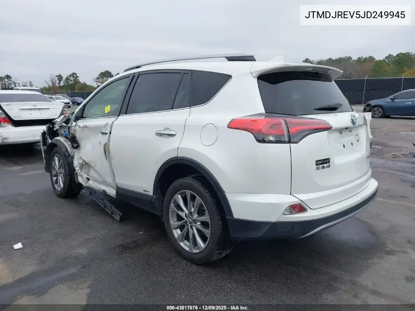 JTMDJREV5JD249945 2018 Toyota Rav4 Hybrid Limited