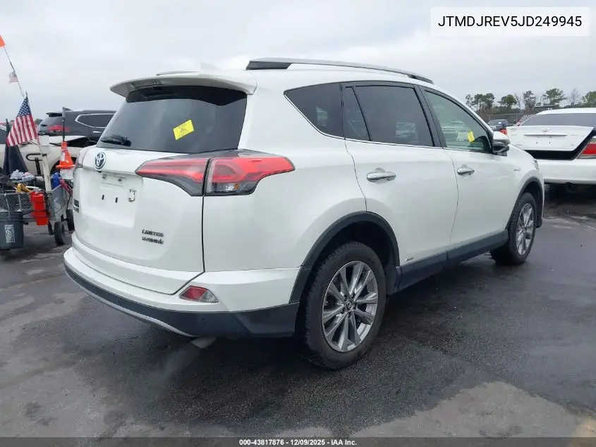 JTMDJREV5JD249945 2018 Toyota Rav4 Hybrid Limited