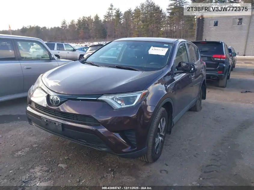 2T3BFREV3JW772375 2018 Toyota Rav4 Le