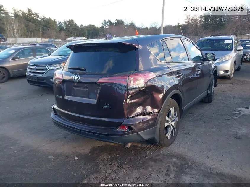 2T3BFREV3JW772375 2018 Toyota Rav4 Le