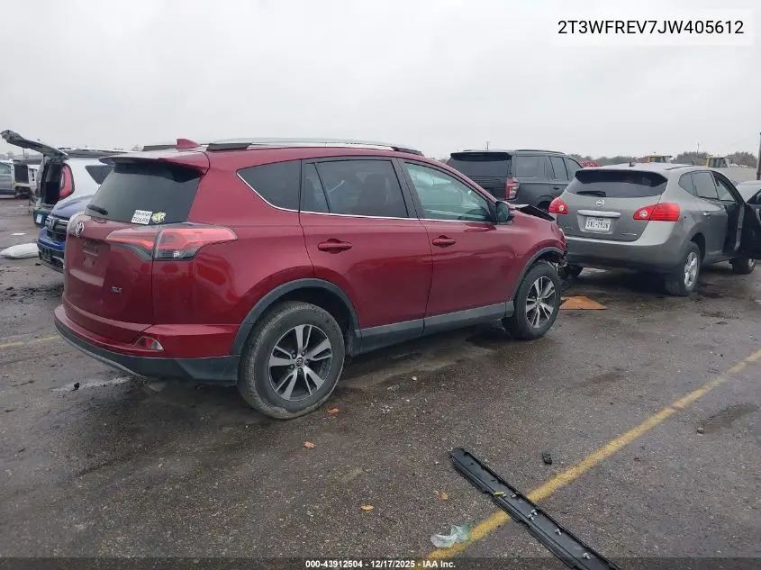 2T3WFREV7JW405612 2018 Toyota Rav4 Xle