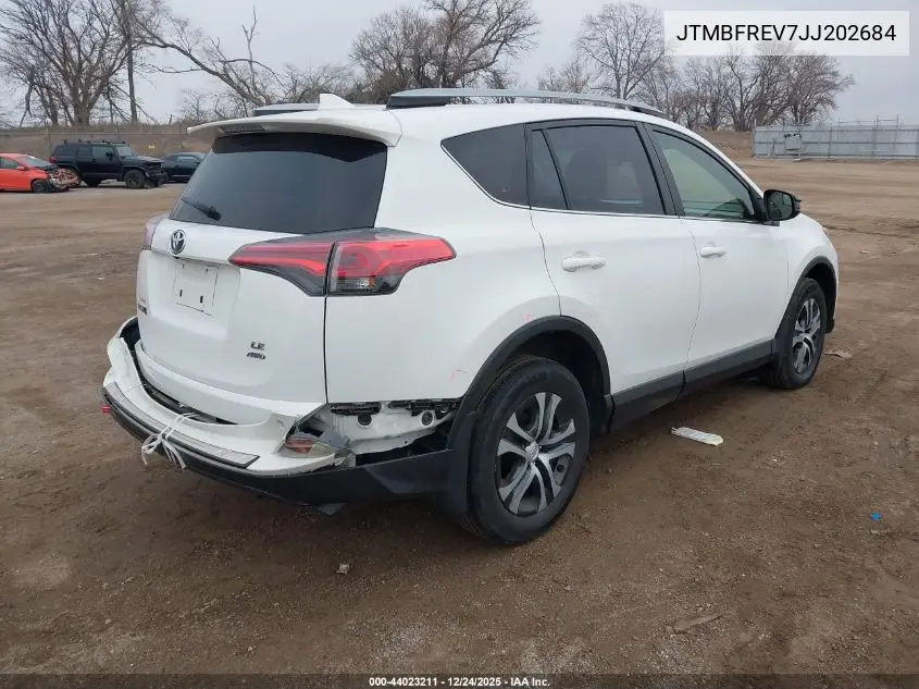 JTMBFREV7JJ202684 2018 Toyota Rav4 Le
