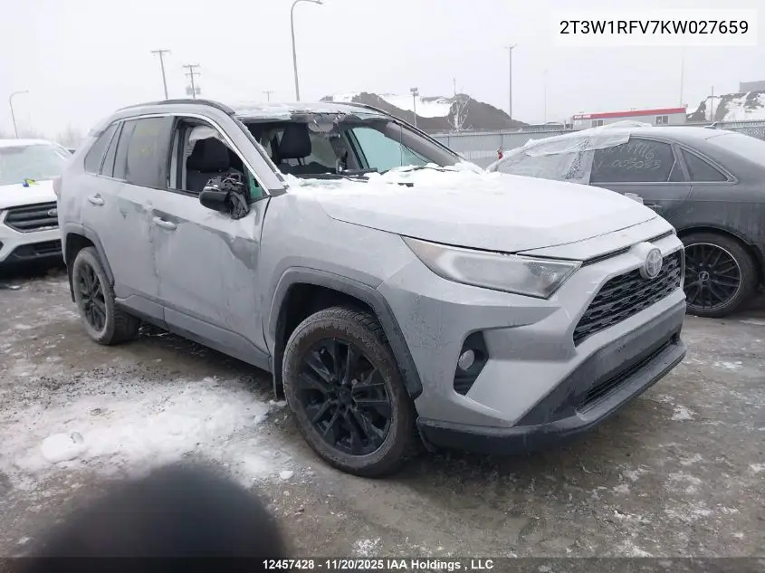 2T3W1RFV7KW027659 2019 Toyota Rav4 Xle