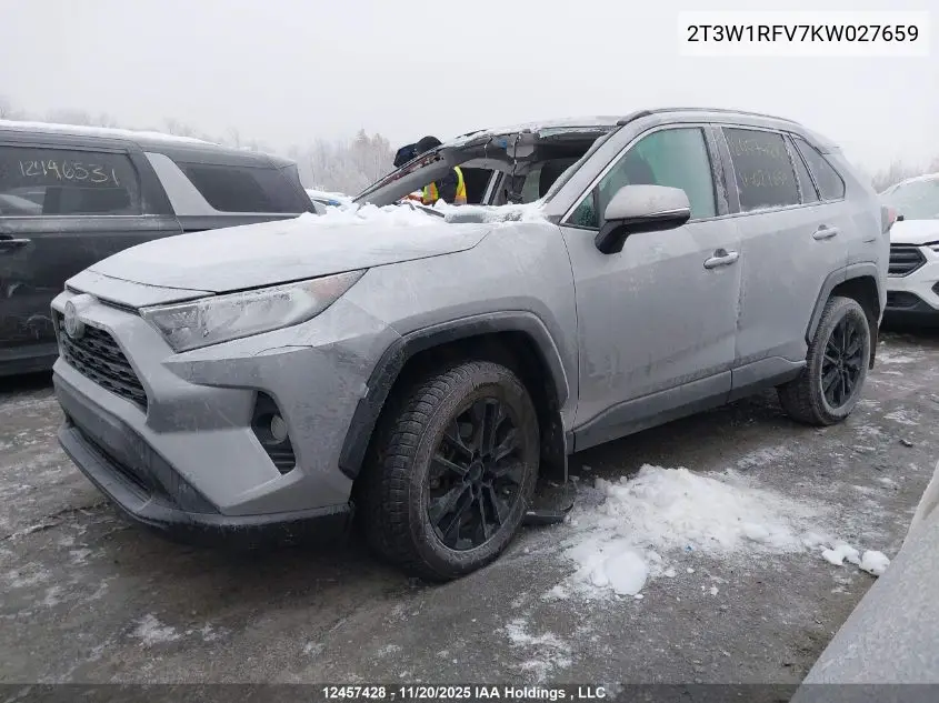 2T3W1RFV7KW027659 2019 Toyota Rav4 Xle