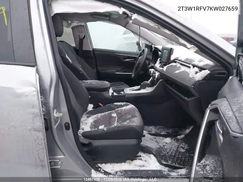 2T3W1RFV7KW027659 2019 Toyota Rav4 Xle