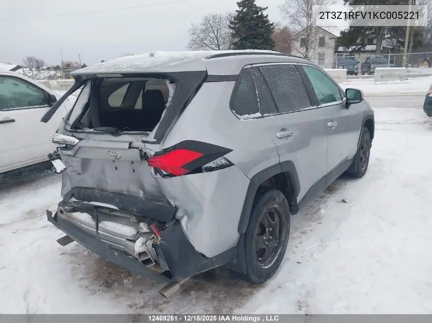 2T3Z1RFV1KC005221 2019 Toyota Rav4 Le