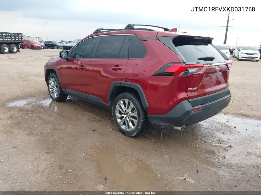 JTMC1RFVXKD031768 2019 Toyota Rav4 Xle Premium