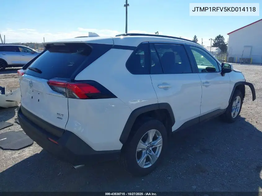 JTMP1RFV5KD014118 2019 Toyota Rav4 Xle