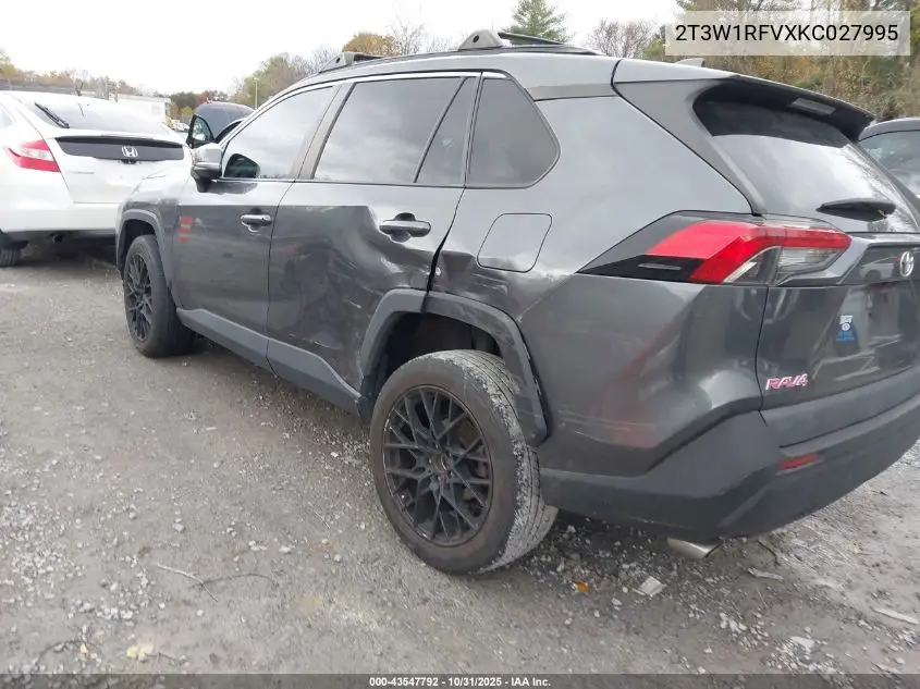 2T3W1RFVXKC027995 2019 Toyota Rav4 Xle
