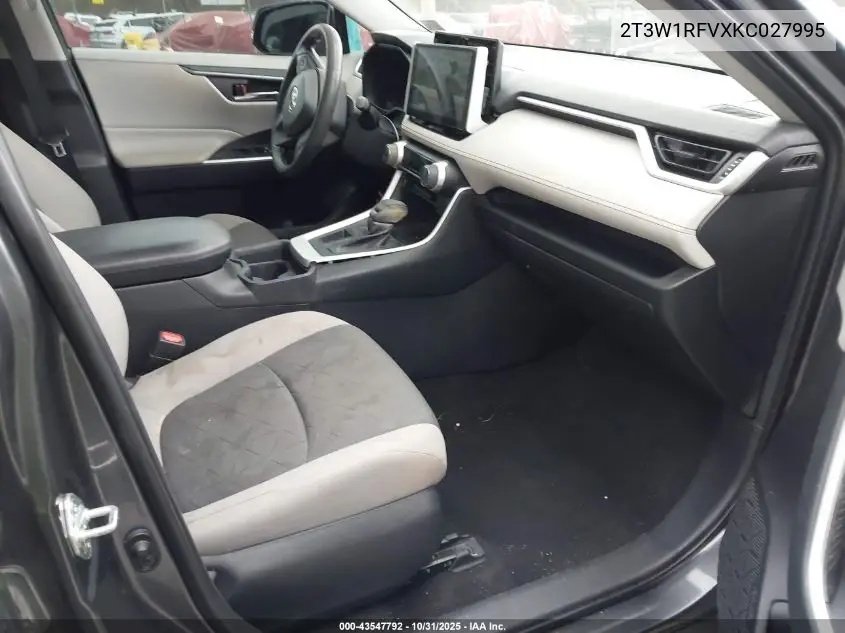 2T3W1RFVXKC027995 2019 Toyota Rav4 Xle