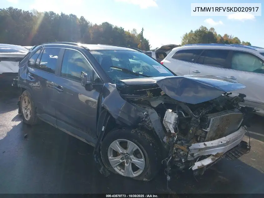 JTMW1RFV5KD020917 2019 Toyota Rav4 Xle