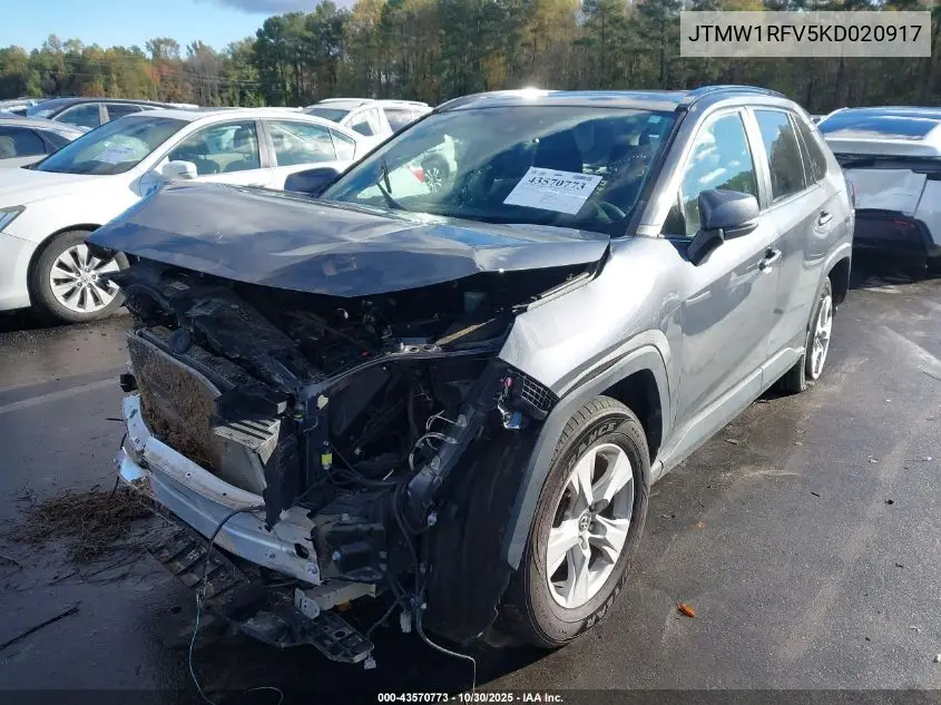 JTMW1RFV5KD020917 2019 Toyota Rav4 Xle