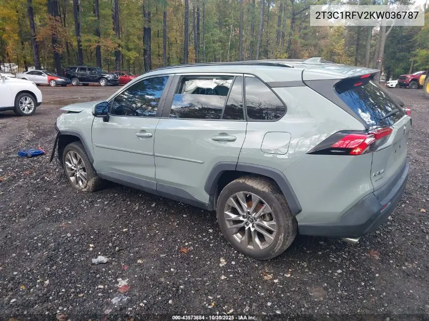 2T3C1RFV2KW036787 2019 Toyota Rav4 Xle Premium
