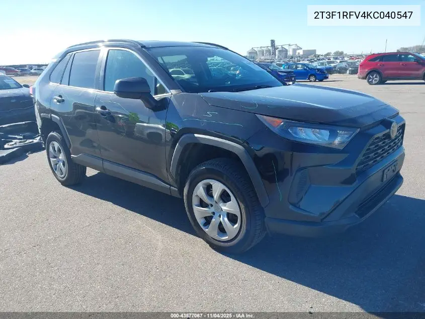 2T3F1RFV4KC040547 2019 Toyota Rav4 Le