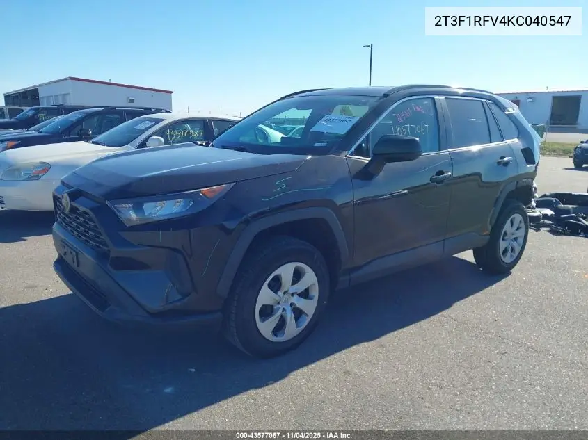 2T3F1RFV4KC040547 2019 Toyota Rav4 Le