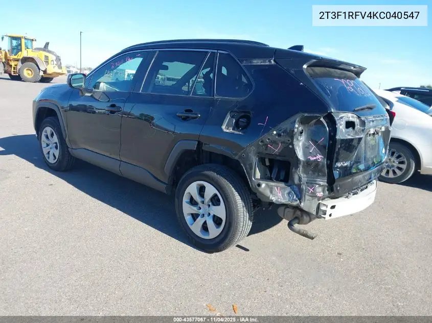 2T3F1RFV4KC040547 2019 Toyota Rav4 Le