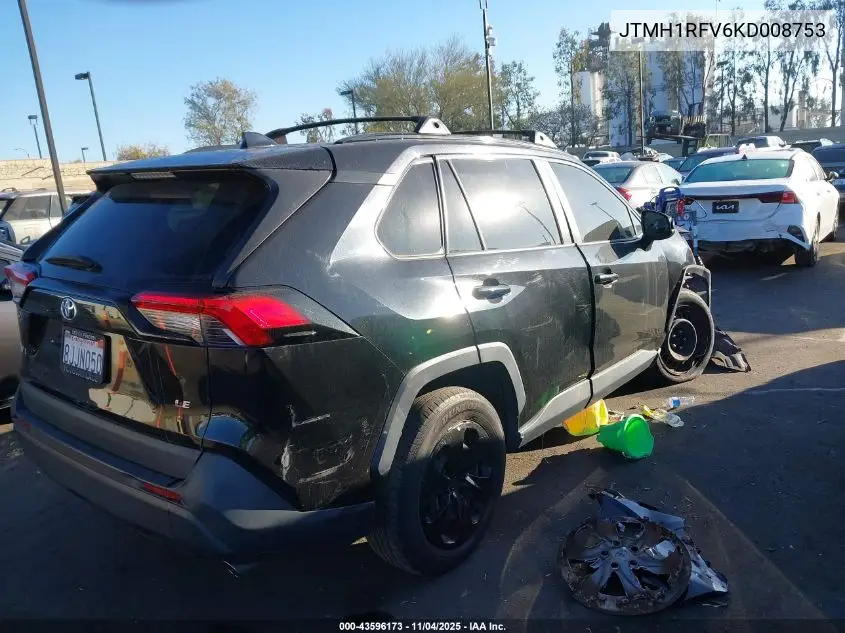 JTMH1RFV6KD008753 2019 Toyota Rav4 Le