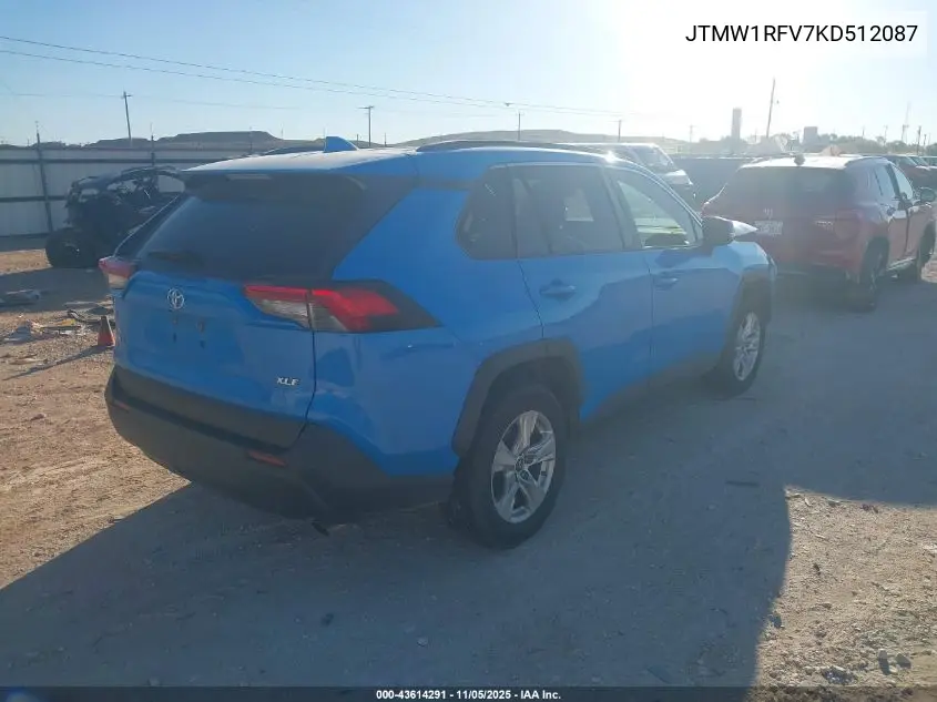 JTMW1RFV7KD512087 2019 Toyota Rav4 Xle